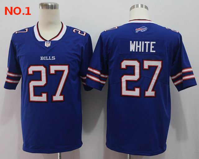 Men's Buffalo Bills #27 TreDavious White NFL Jerseys-5